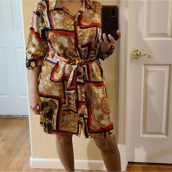 🌿"Boohoo" shirt dress size 10 US. - Picture 7 of 12